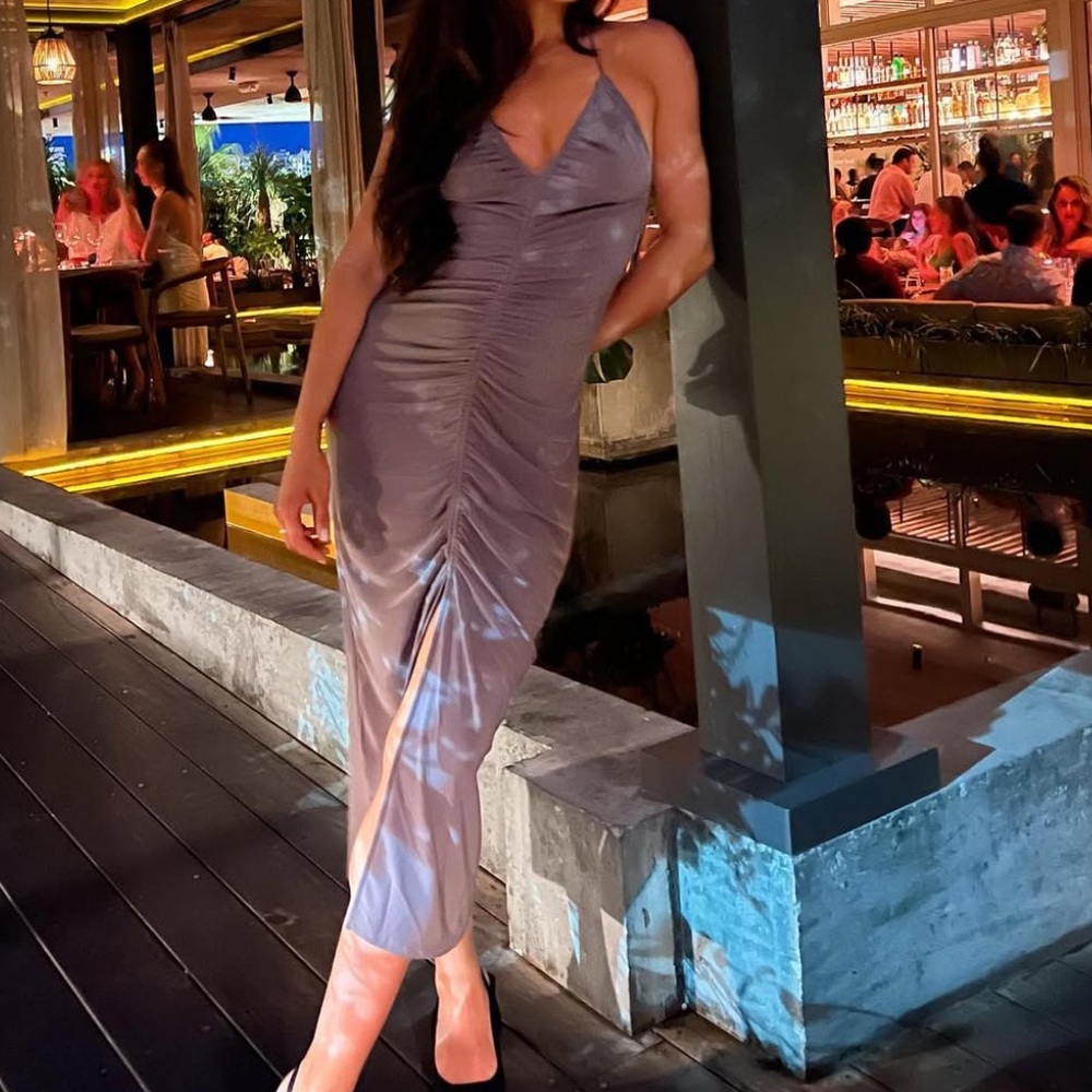 Zara Ruched Midi Dress